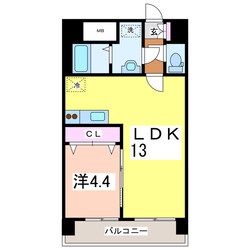 スカイオン本町の物件間取画像